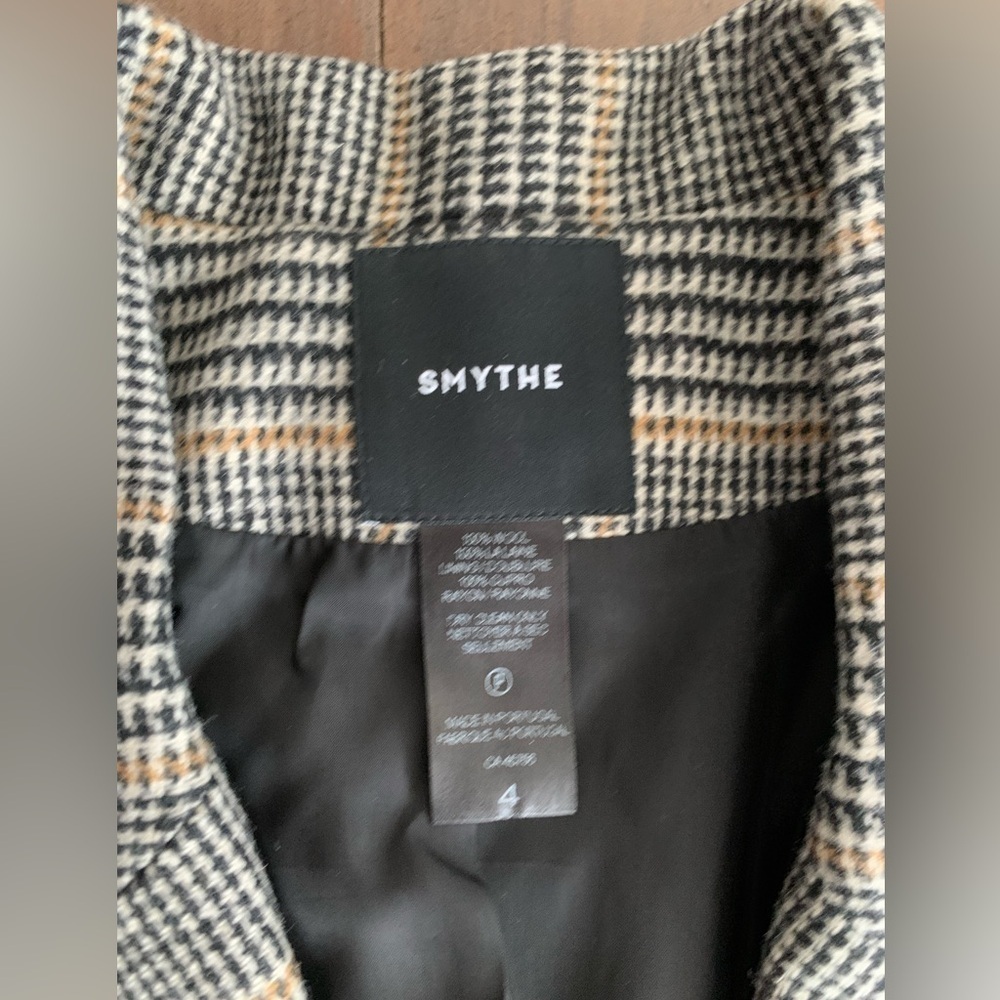 RRPUS$800 Smythe patch pocket duchess wool blazer camel black mahogany US4 - Picture 9 of 11
